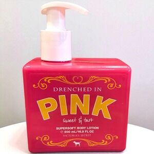 Victoria's Secret Drenched in PINK Sweet & Tart Supersoft Lotion New VTG HTF